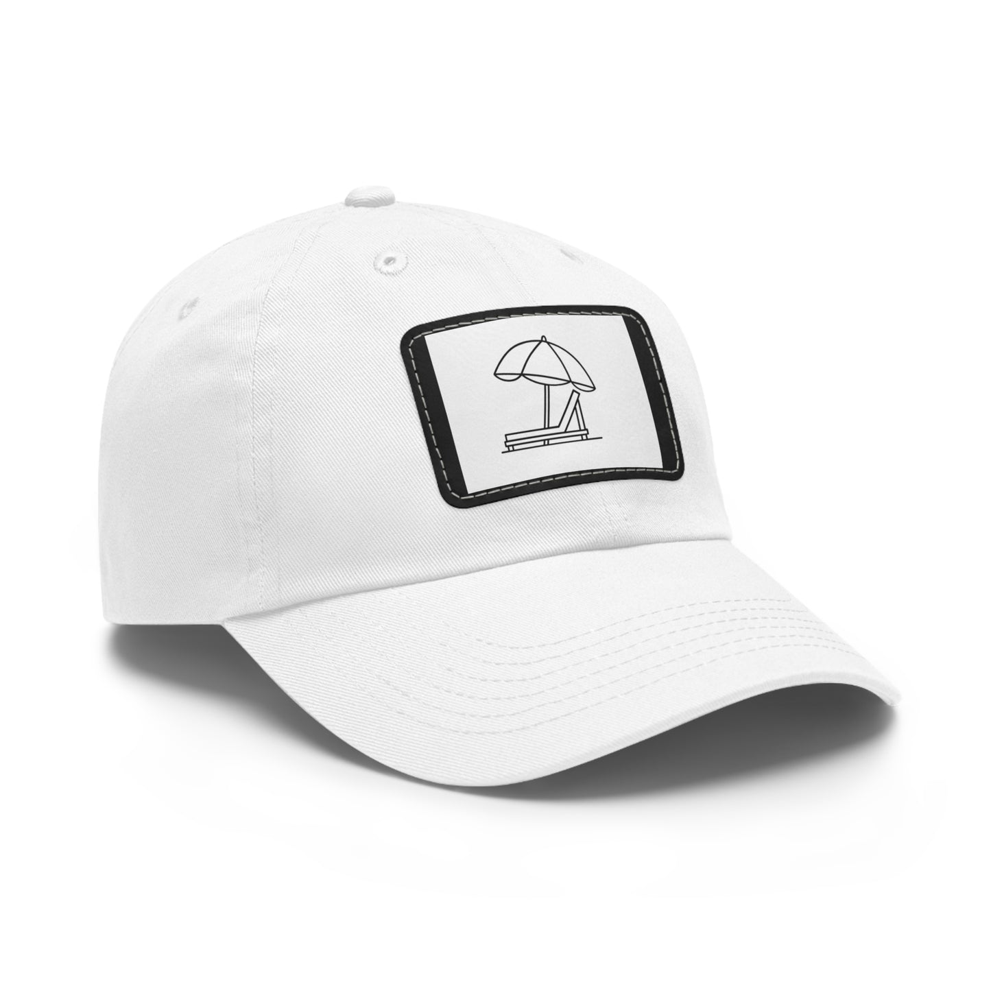 Beach Vibes Dad Hat with Leather Patch - Summer Outdoor Cap