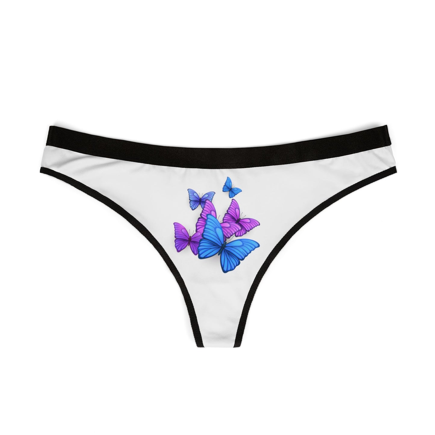 Butterfly Print Women's Thongs - Comfortable & Stylish Undergarments