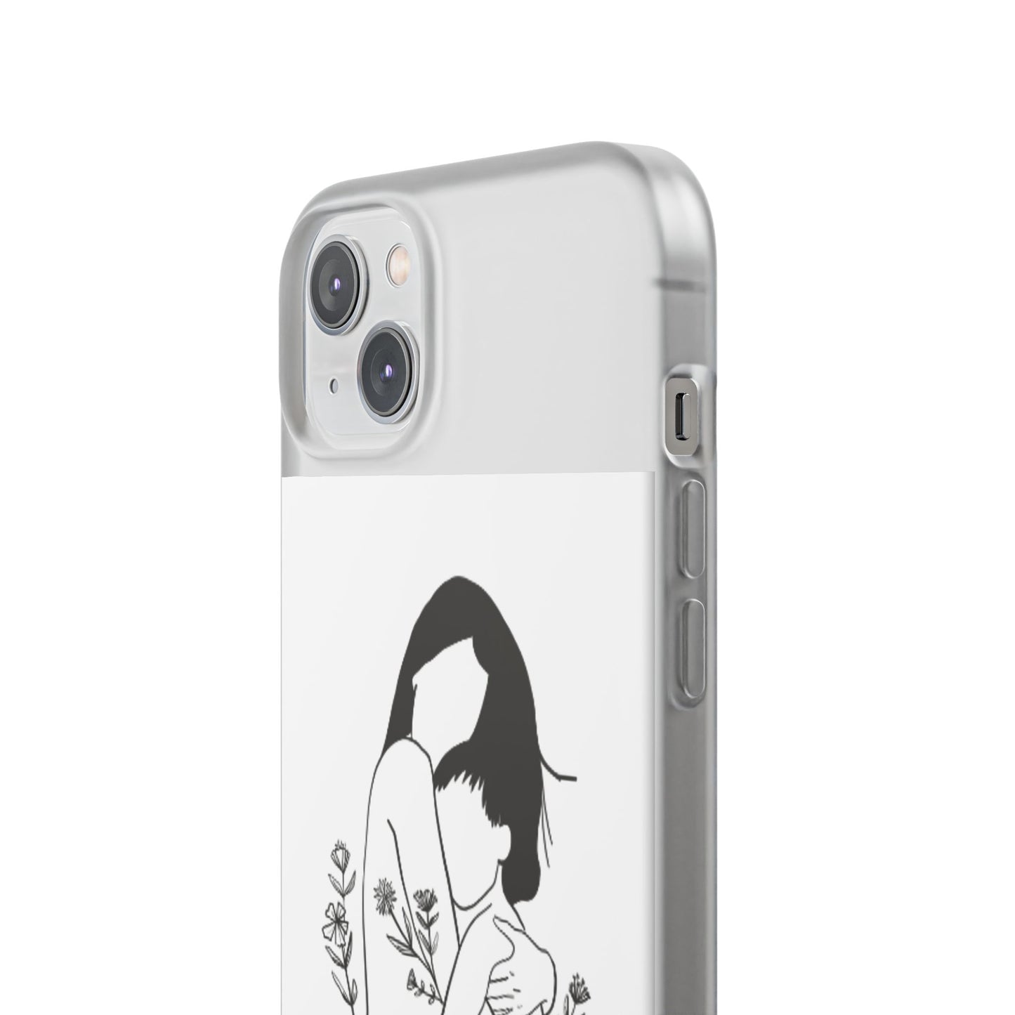 Artistic Mother's Love Flexi Case – Unique Phone Cover with Floral Design