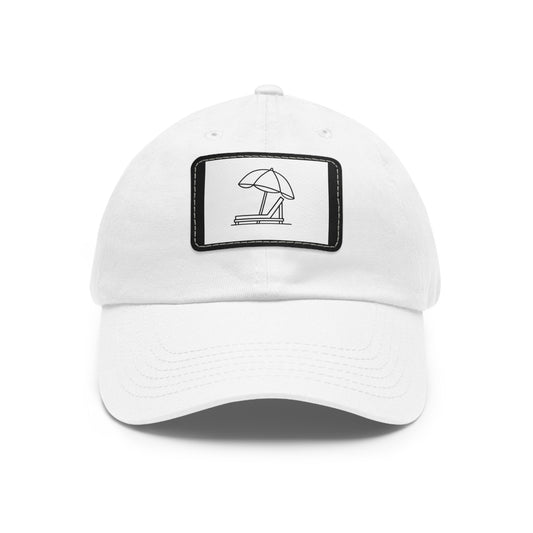 Beach Vibes Dad Hat with Leather Patch - Summer Outdoor Cap