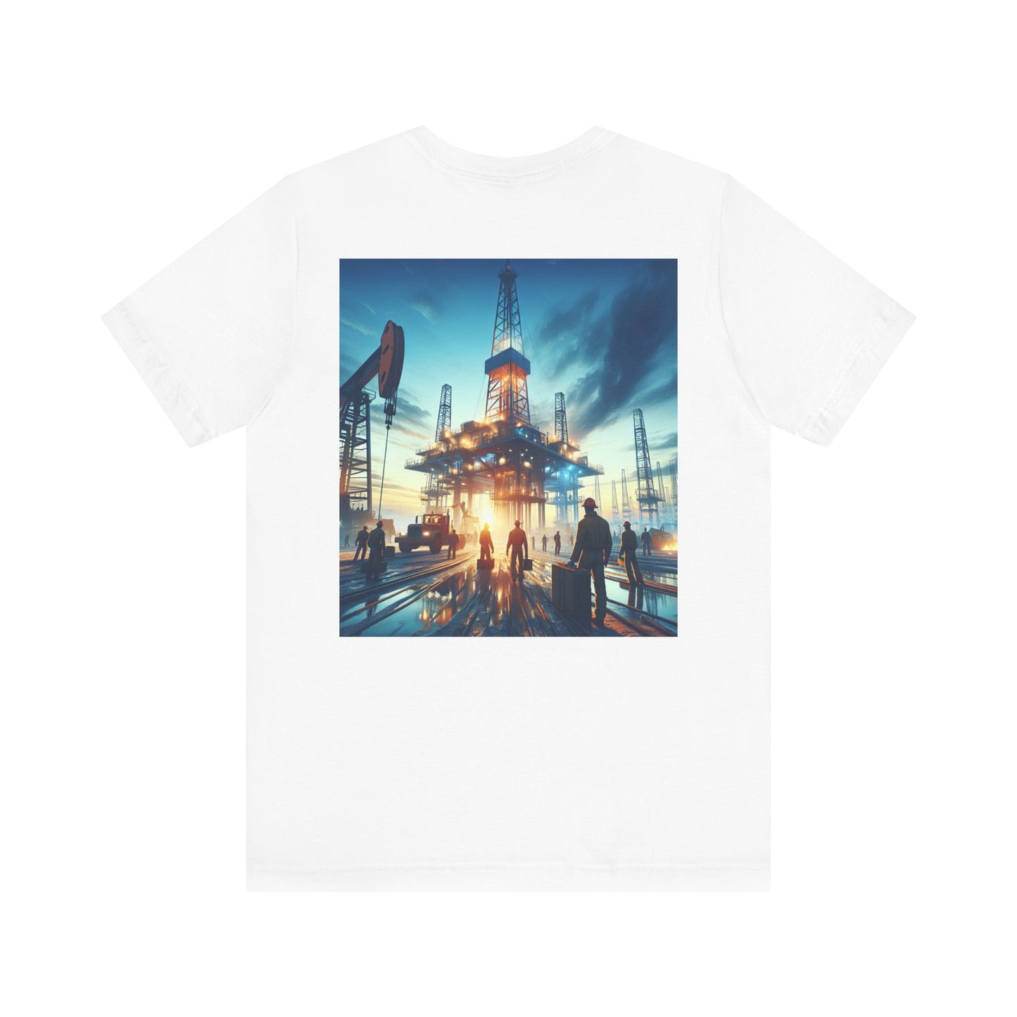 Innovative Oil Rig Art Tee - Unisex Short Sleeve Jersey Shirt