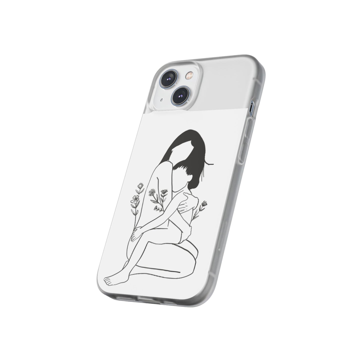 Artistic Mother's Love Flexi Case – Unique Phone Cover with Floral Design