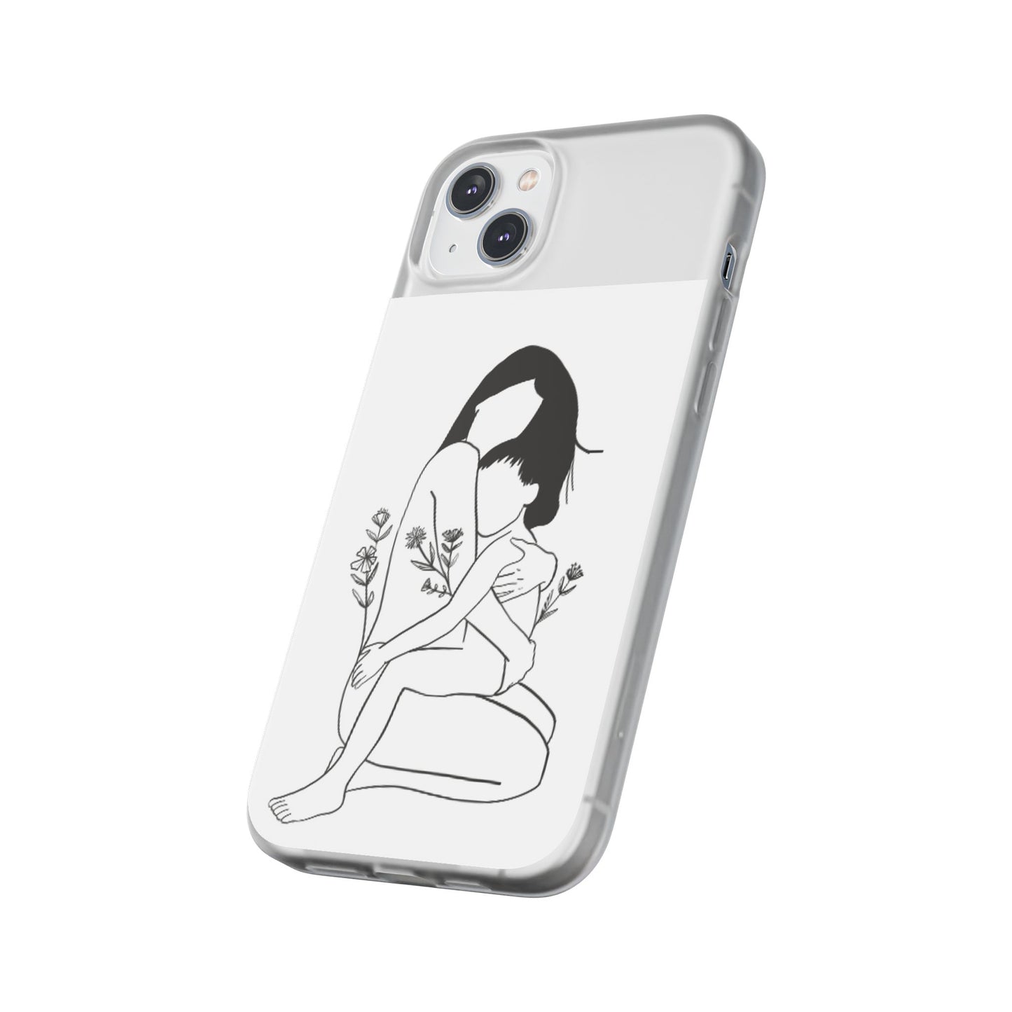 Artistic Mother's Love Flexi Case – Unique Phone Cover with Floral Design