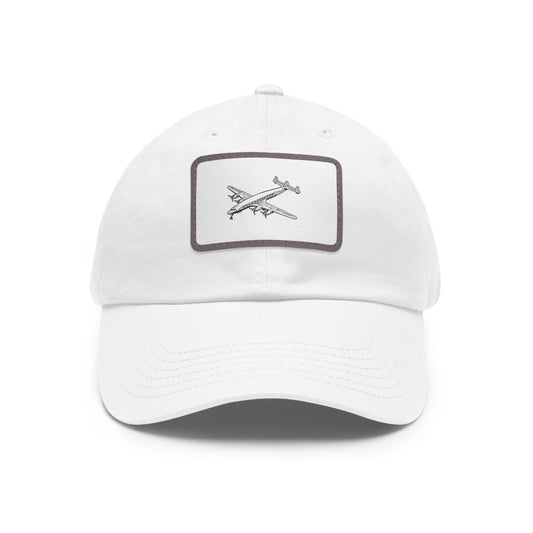 Aviation Dad Hat with Leather Patch - Perfect Gift for Pilots and Travel Lovers