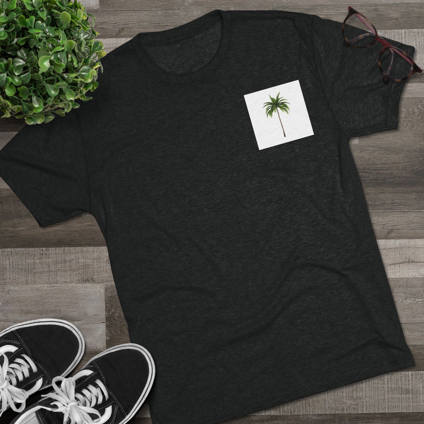 Chill Vibes Palm Tree Unisex Tri-Blend Crew Tee - Perfect for Summer and Relaxation