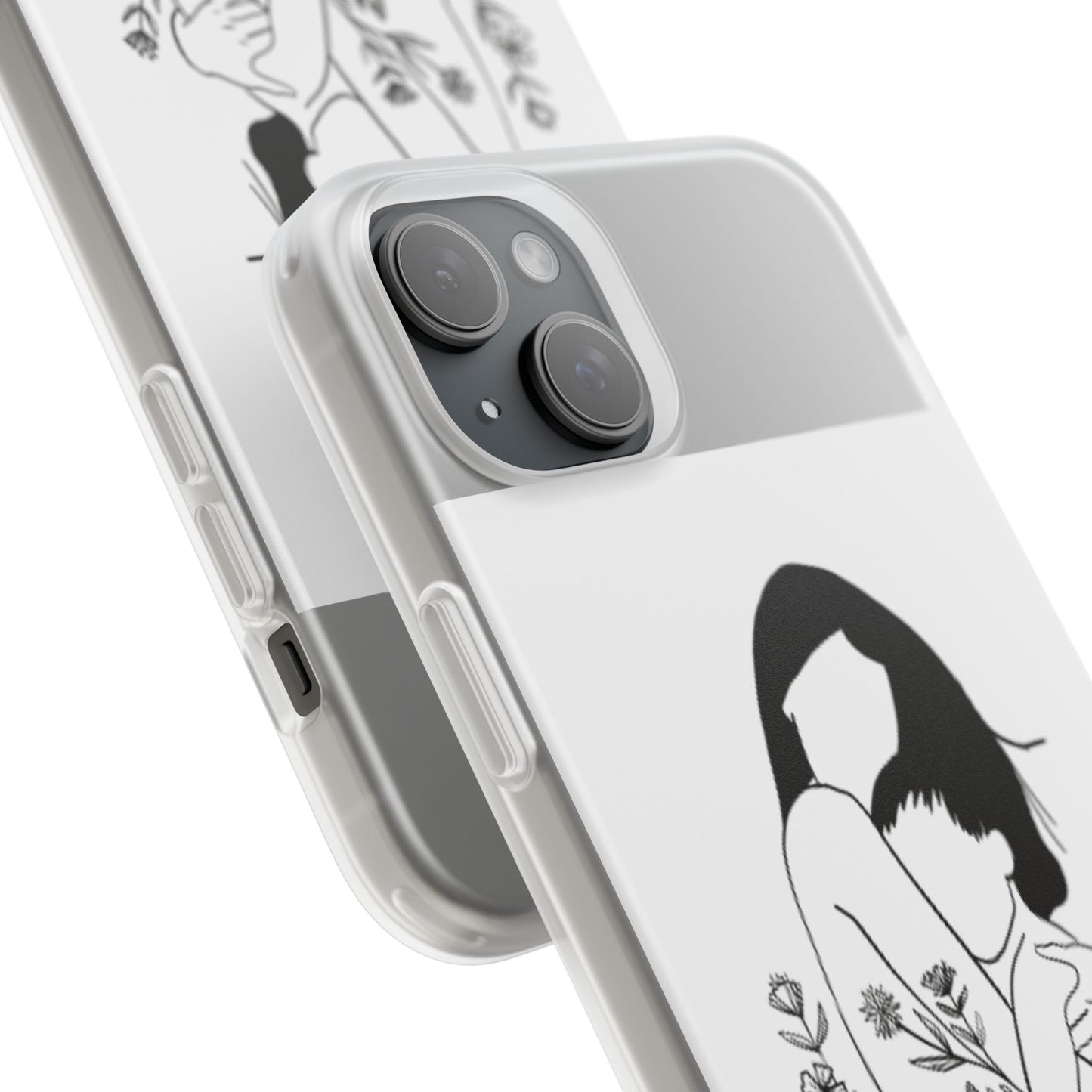 Artistic Mother's Love Flexi Case – Unique Phone Cover with Floral Design