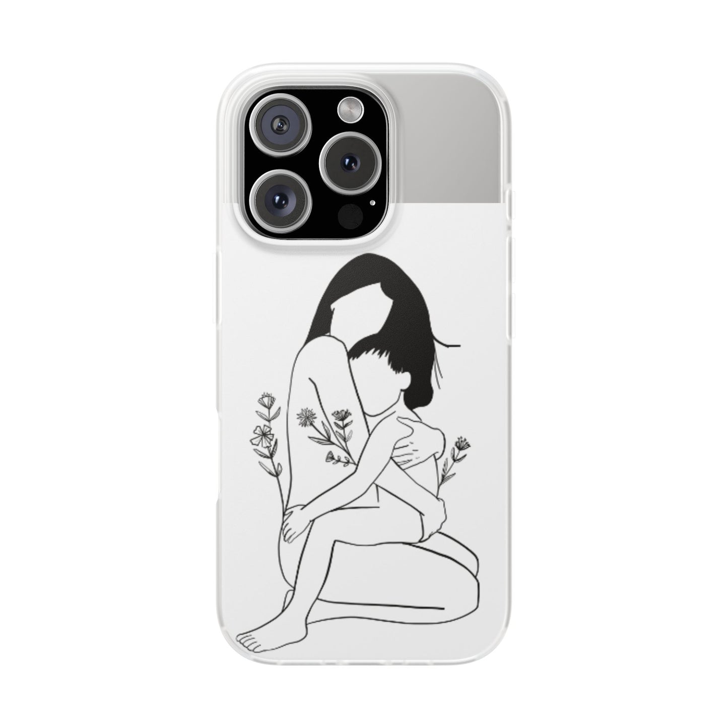 Artistic Mother's Love Flexi Case – Unique Phone Cover with Floral Design