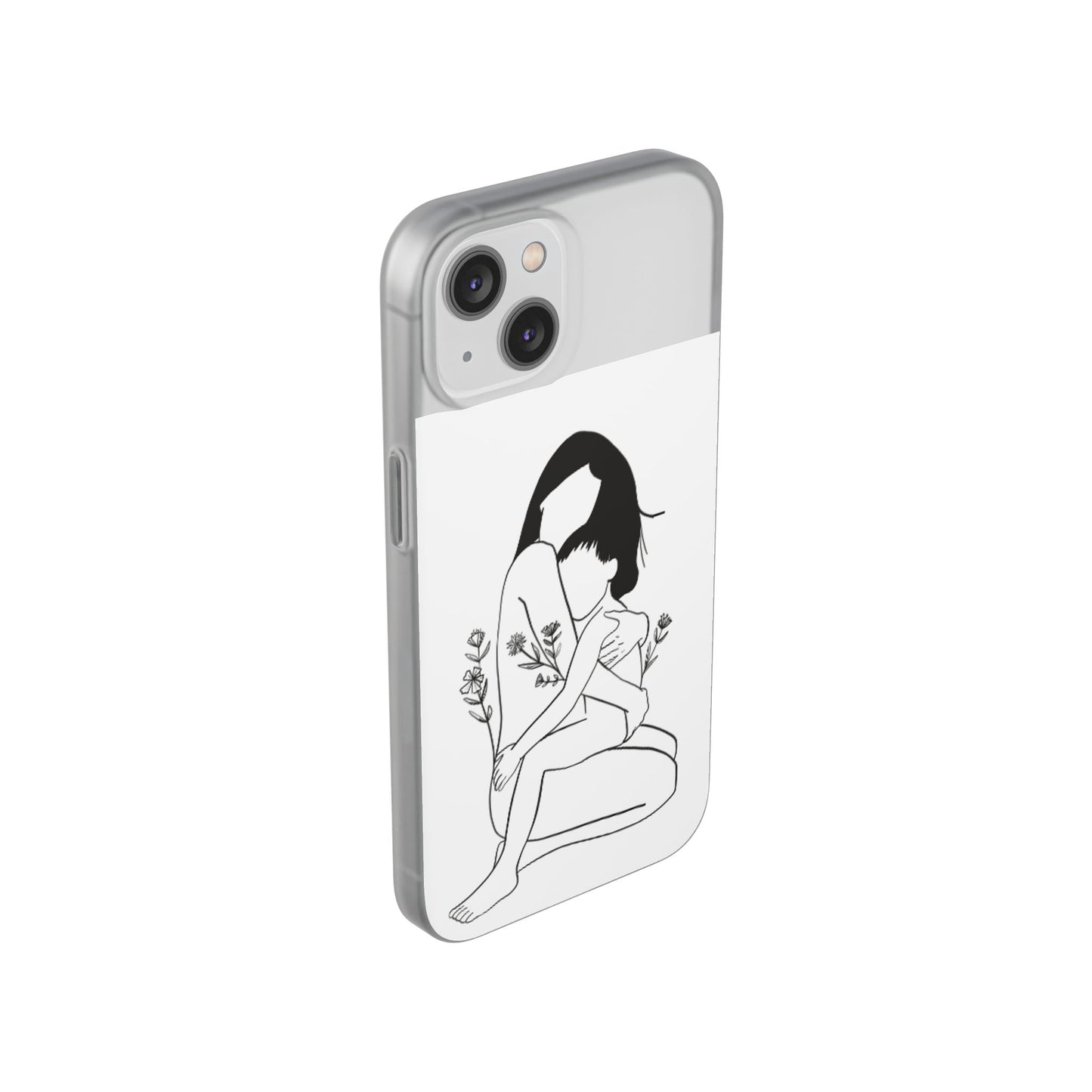 Artistic Mother's Love Flexi Case – Unique Phone Cover with Floral Design