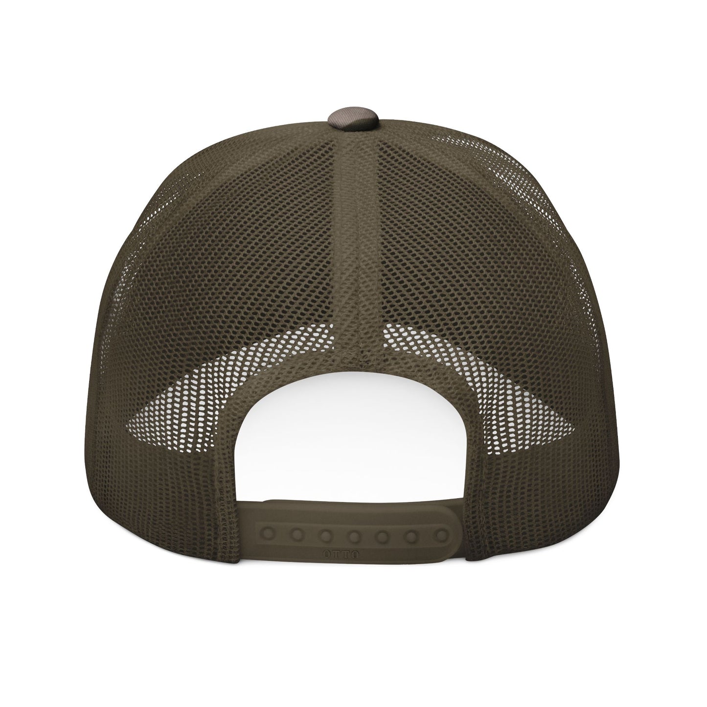 Camouflage Trucker Hat with Embroidered American Flag