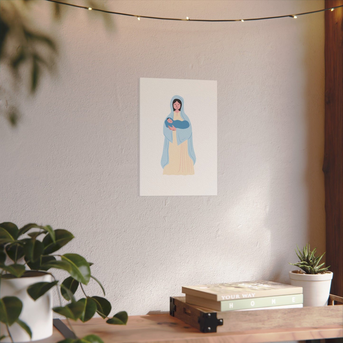 Mary and Child Giclée Print Canvas - Serene Art for Home Decor