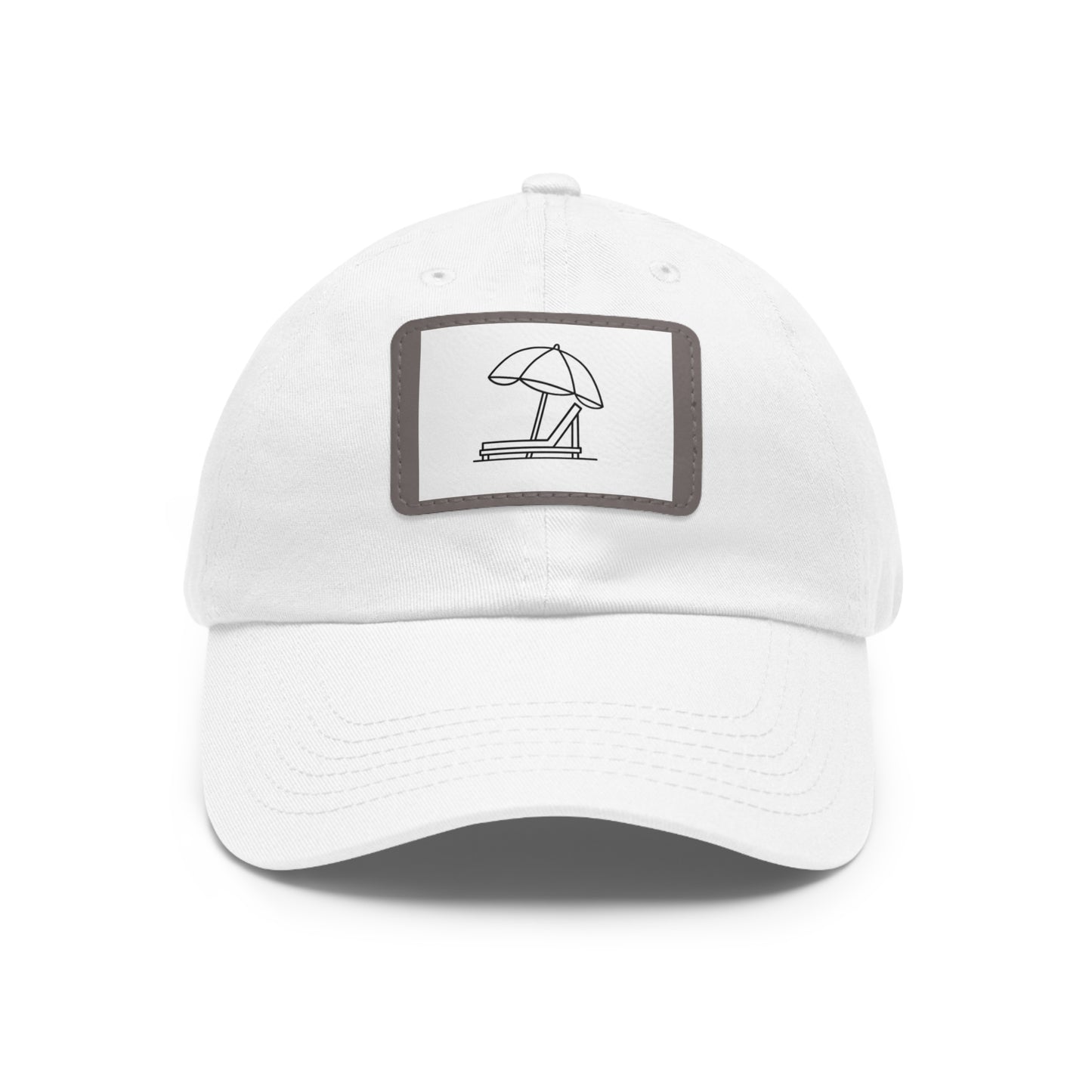 Beach Vibes Dad Hat with Leather Patch - Summer Outdoor Cap
