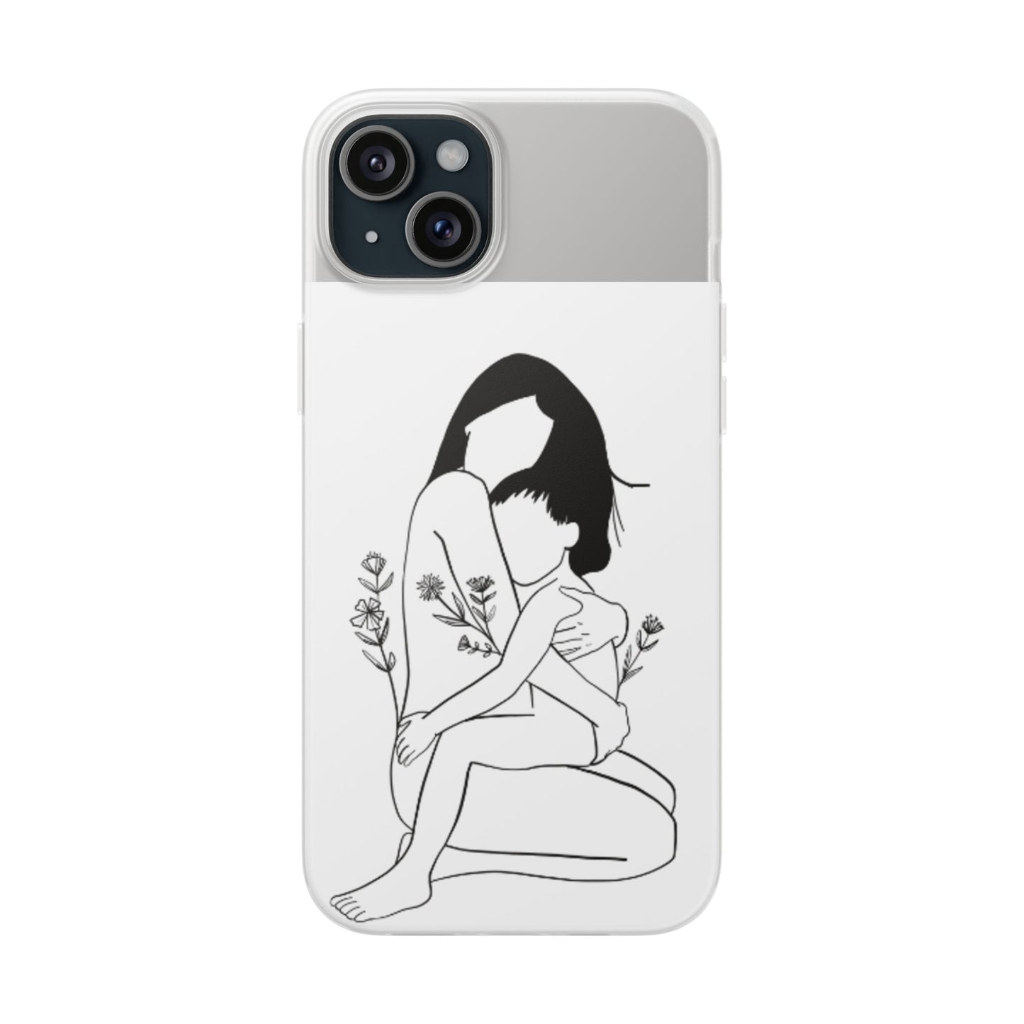 Artistic Mother's Love Flexi Case – Unique Phone Cover with Floral Design