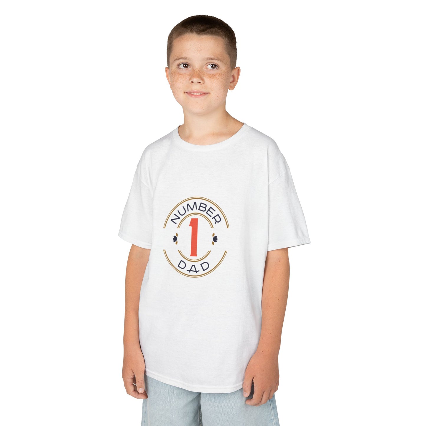Number 1 Dad Kids Tee - Adorable Heavy Cotton™ T-Shirt for Father's Day & Family Celebrations