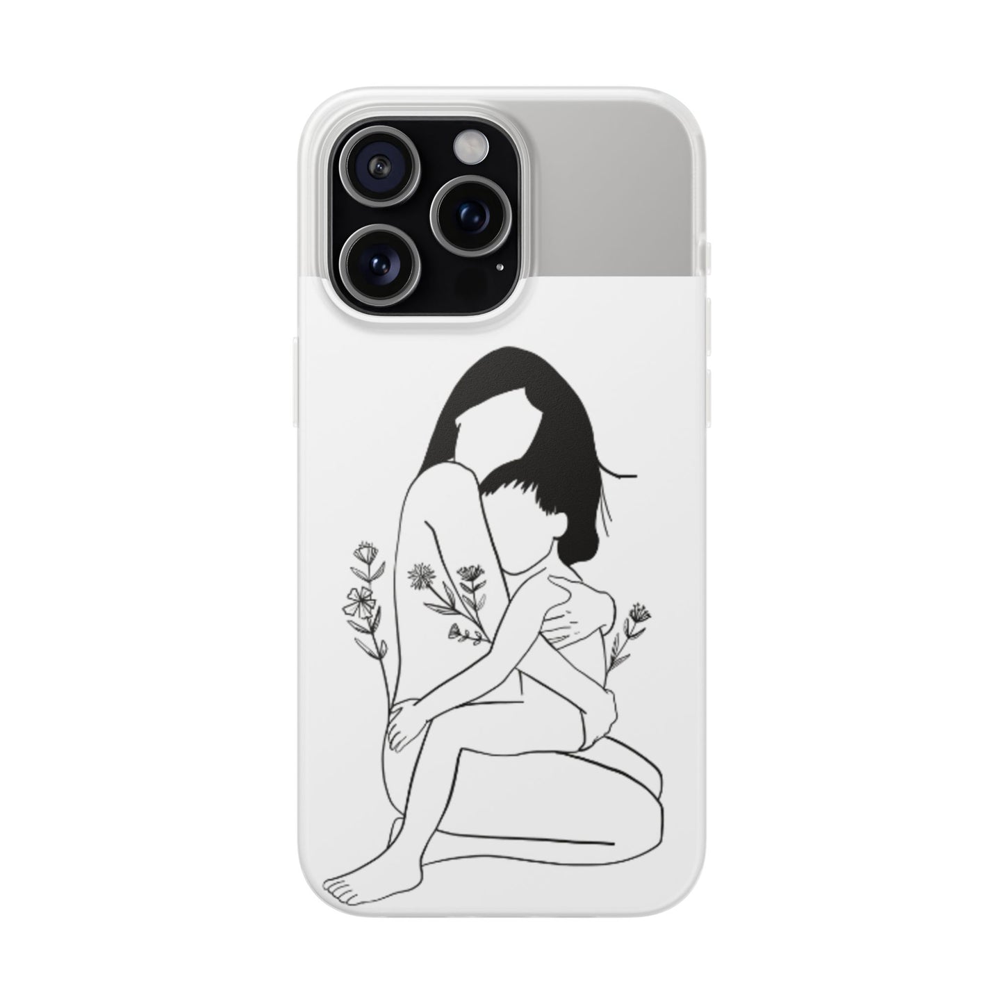 Artistic Mother's Love Flexi Case – Unique Phone Cover with Floral Design