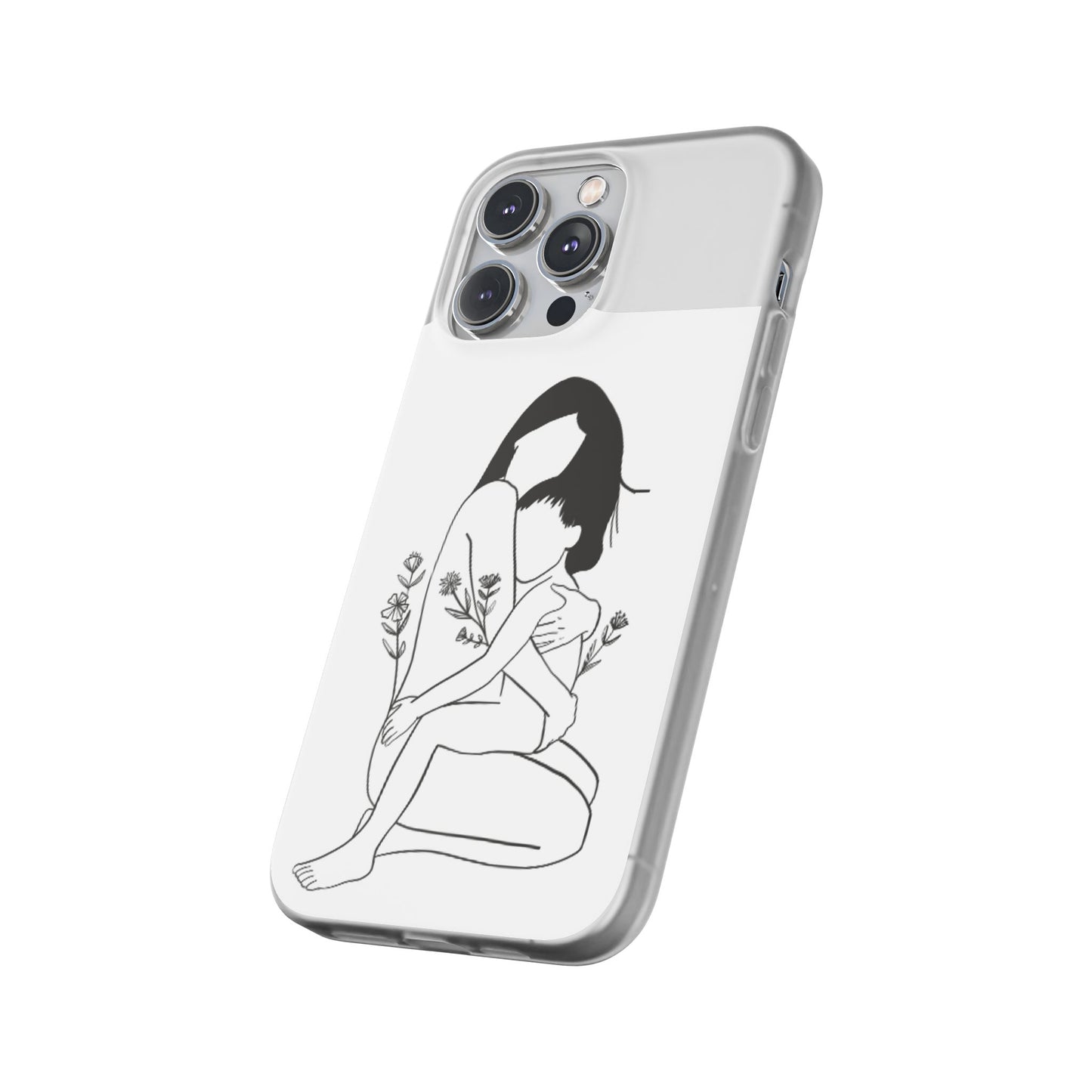 Artistic Mother's Love Flexi Case – Unique Phone Cover with Floral Design