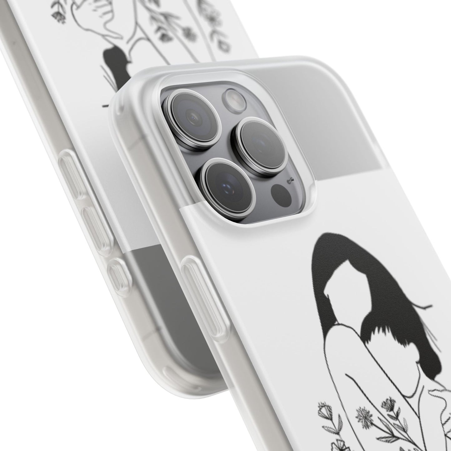 Artistic Mother's Love Flexi Case – Unique Phone Cover with Floral Design