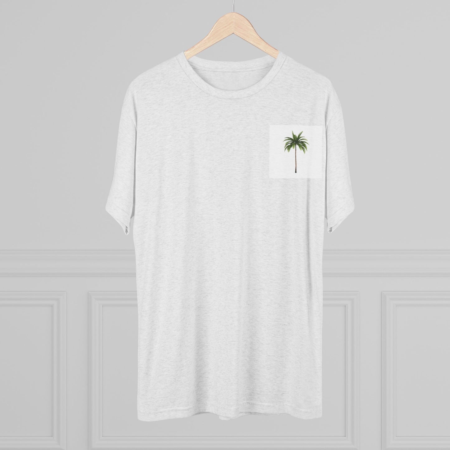 Chill Vibes Palm Tree Unisex Tri-Blend Crew Tee - Perfect for Summer and Relaxation