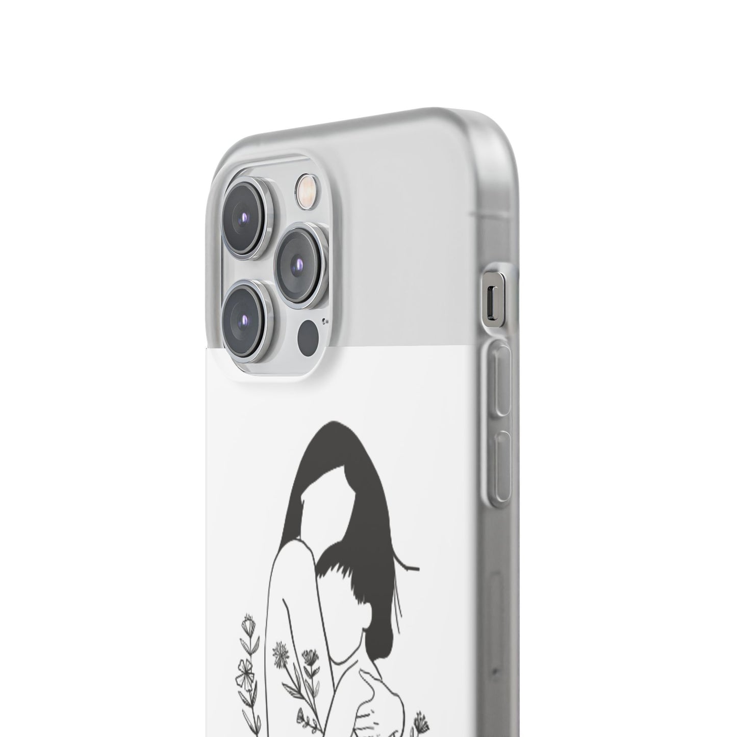 Artistic Mother's Love Flexi Case – Unique Phone Cover with Floral Design
