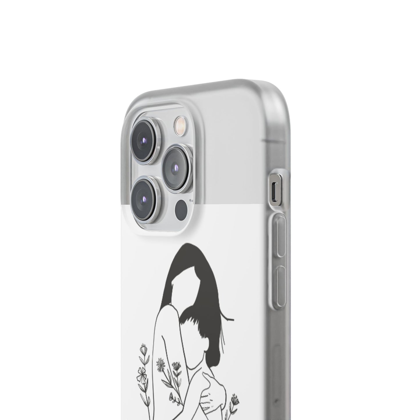 Artistic Mother's Love Flexi Case – Unique Phone Cover with Floral Design