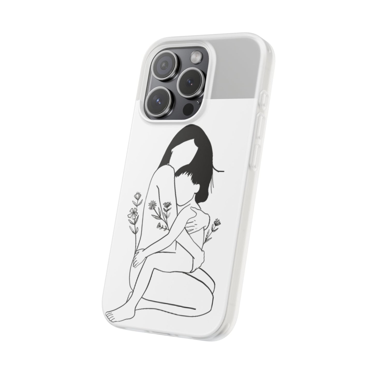Artistic Mother's Love Flexi Case – Unique Phone Cover with Floral Design
