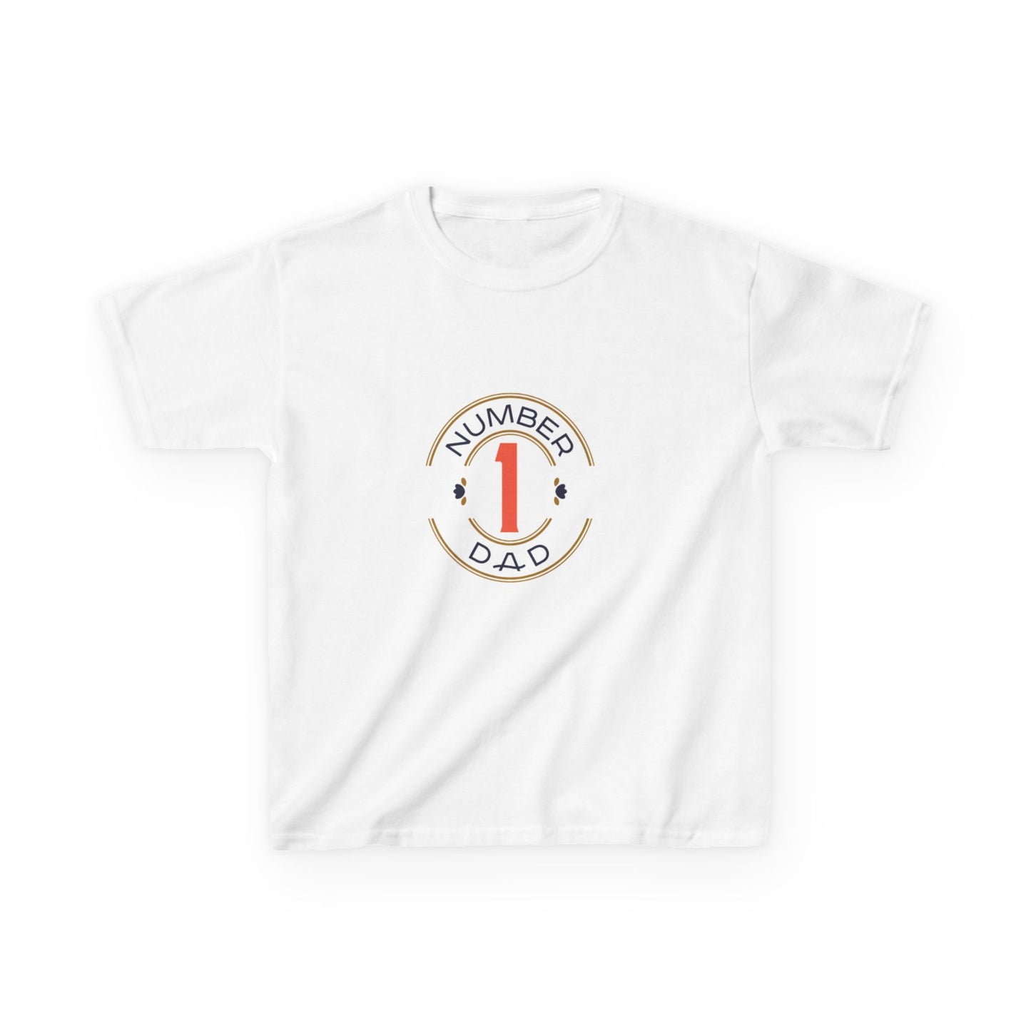 Number 1 Dad Kids Tee - Adorable Heavy Cotton™ T-Shirt for Father's Day & Family Celebrations