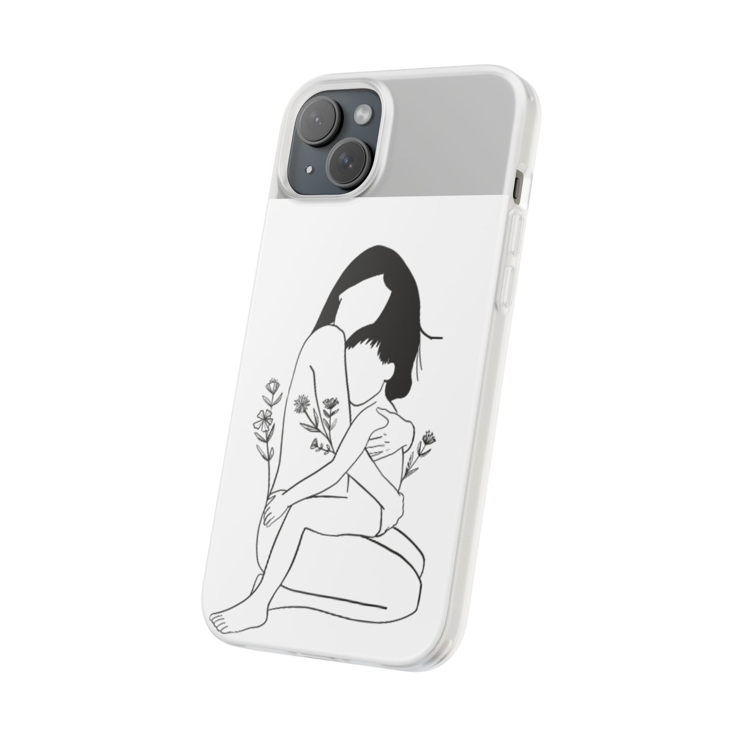 Artistic Mother's Love Flexi Case – Unique Phone Cover with Floral Design