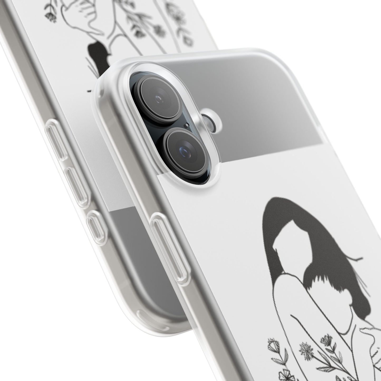 Artistic Mother's Love Flexi Case – Unique Phone Cover with Floral Design