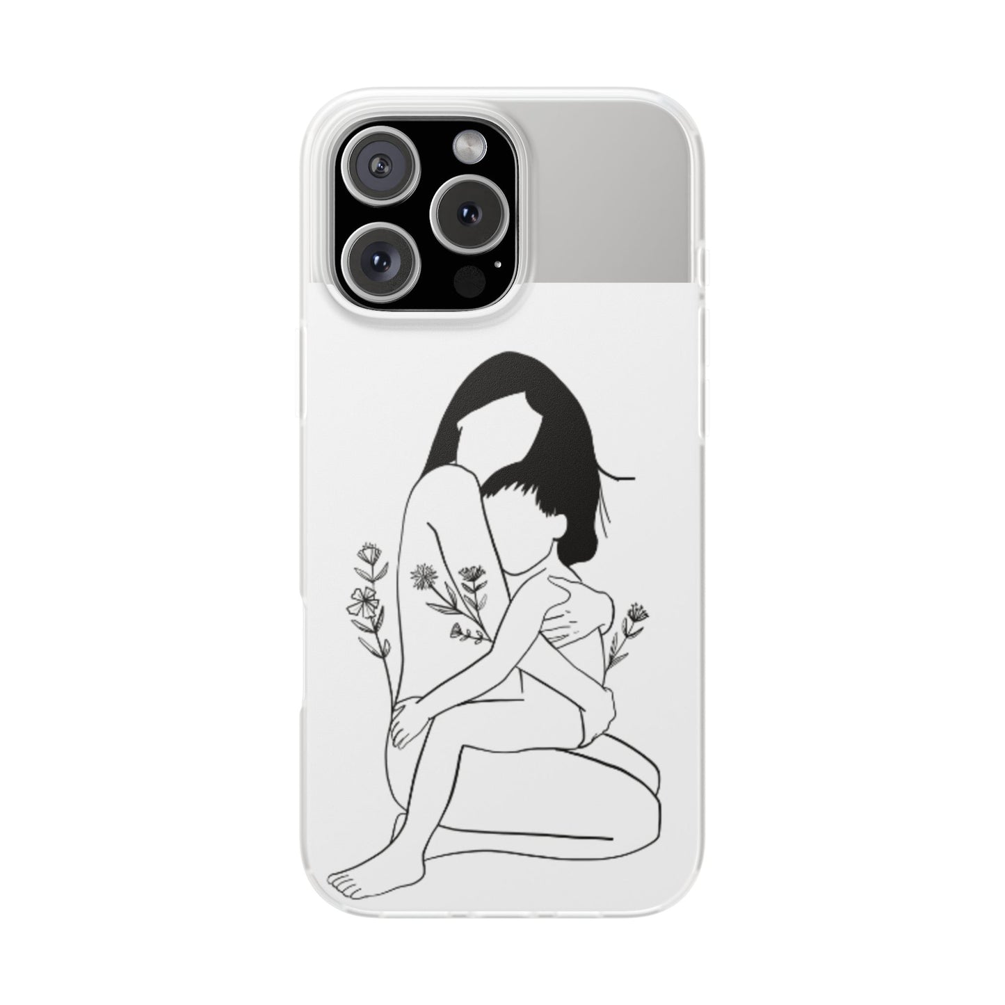 Artistic Mother's Love Flexi Case – Unique Phone Cover with Floral Design