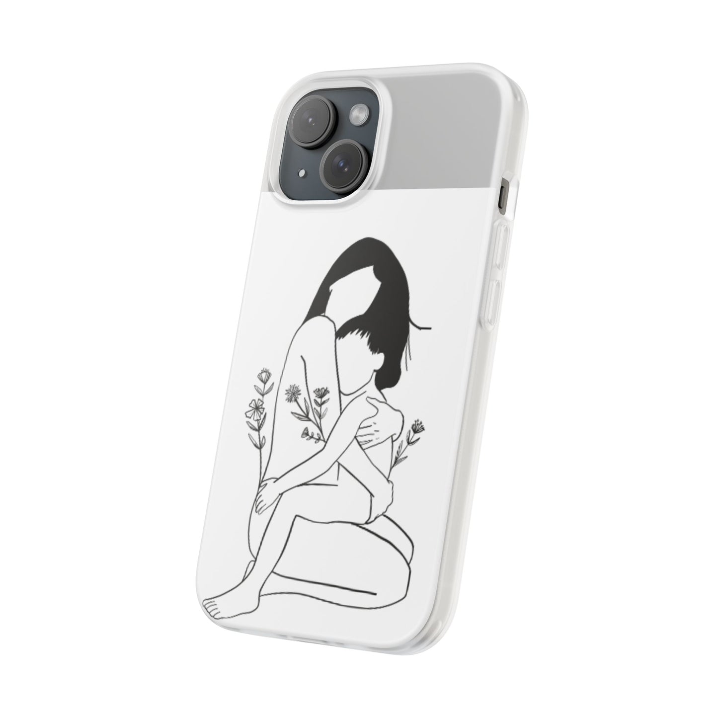 Artistic Mother's Love Flexi Case – Unique Phone Cover with Floral Design