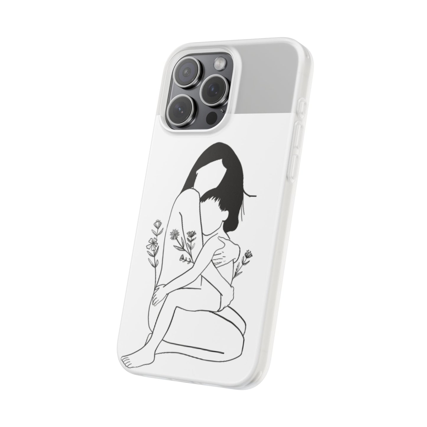 Artistic Mother's Love Flexi Case – Unique Phone Cover with Floral Design