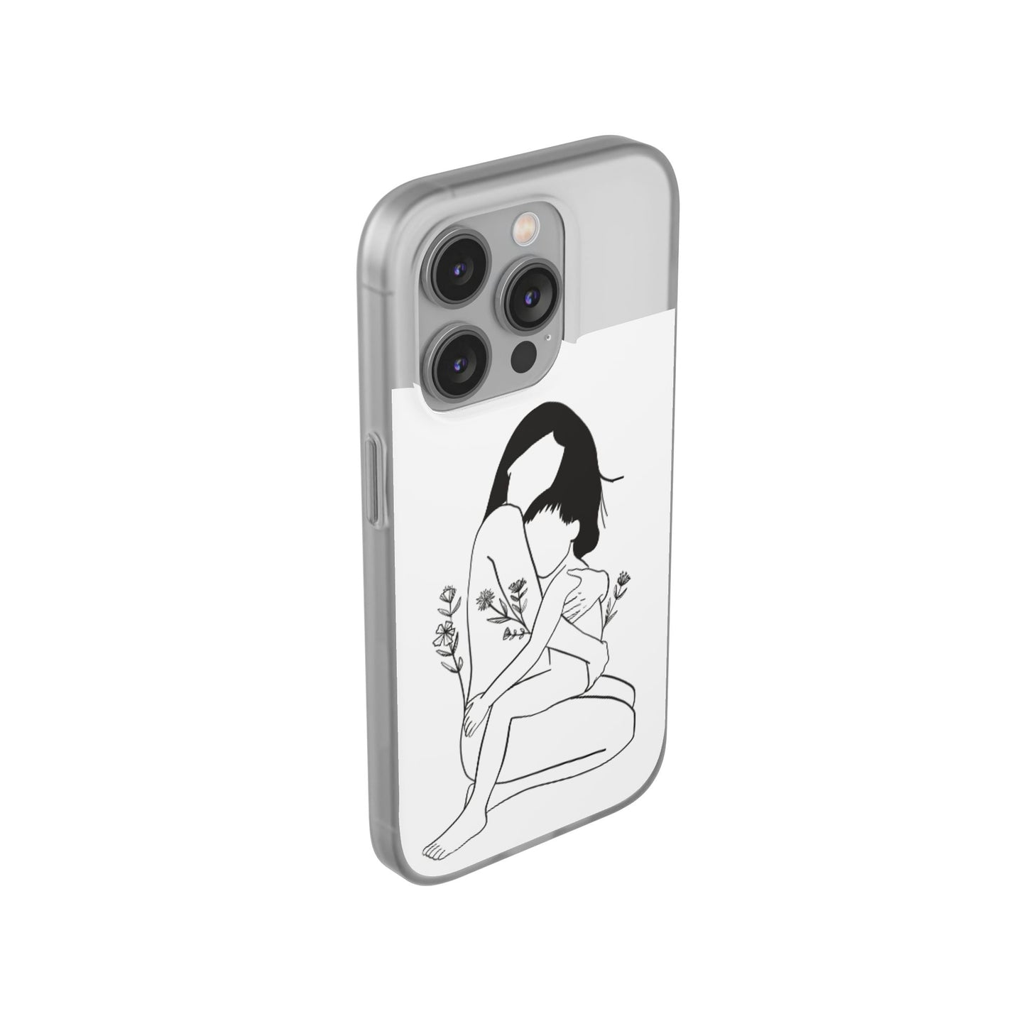 Artistic Mother's Love Flexi Case – Unique Phone Cover with Floral Design