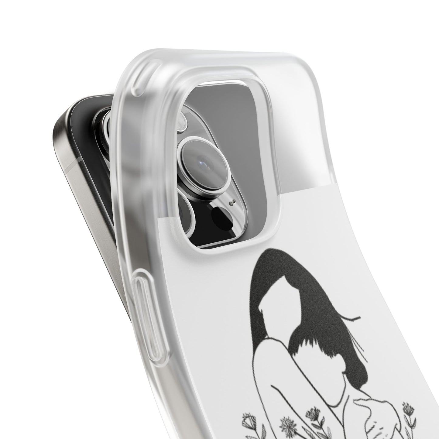 Artistic Mother's Love Flexi Case – Unique Phone Cover with Floral Design
