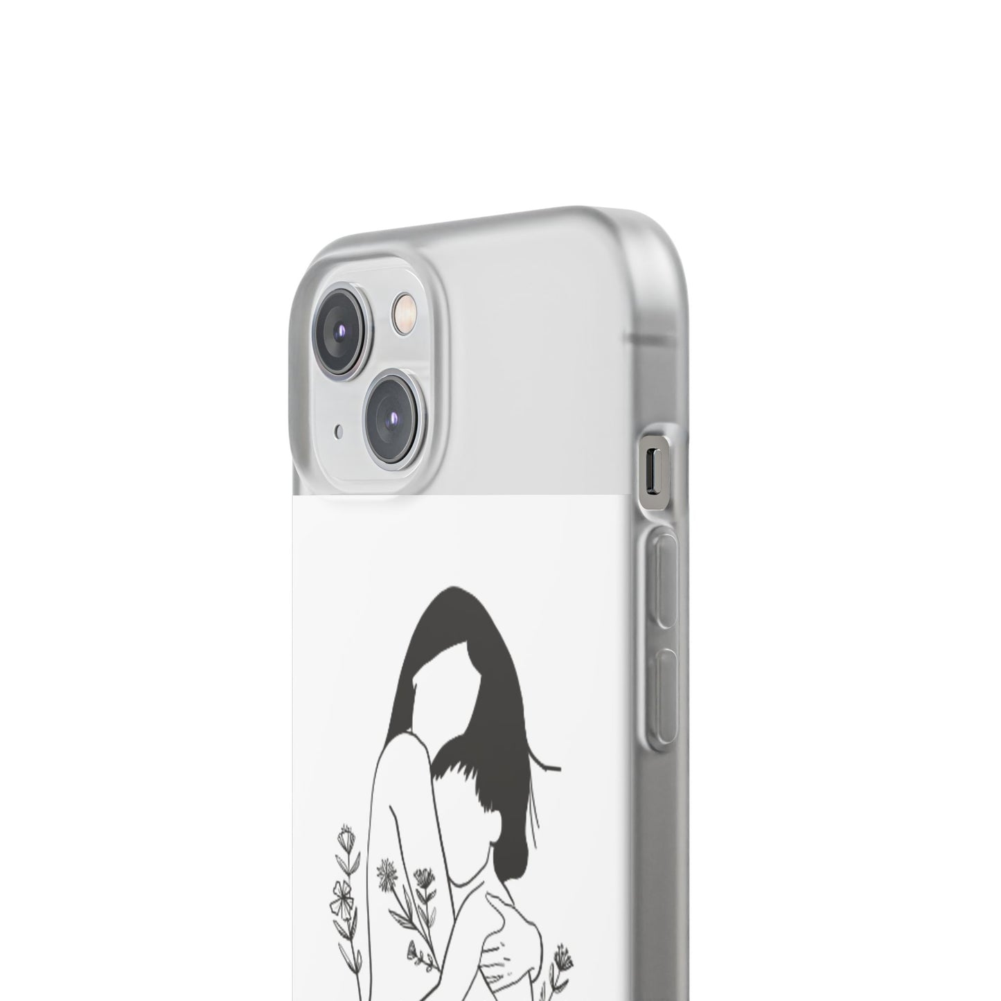 Artistic Mother's Love Flexi Case – Unique Phone Cover with Floral Design