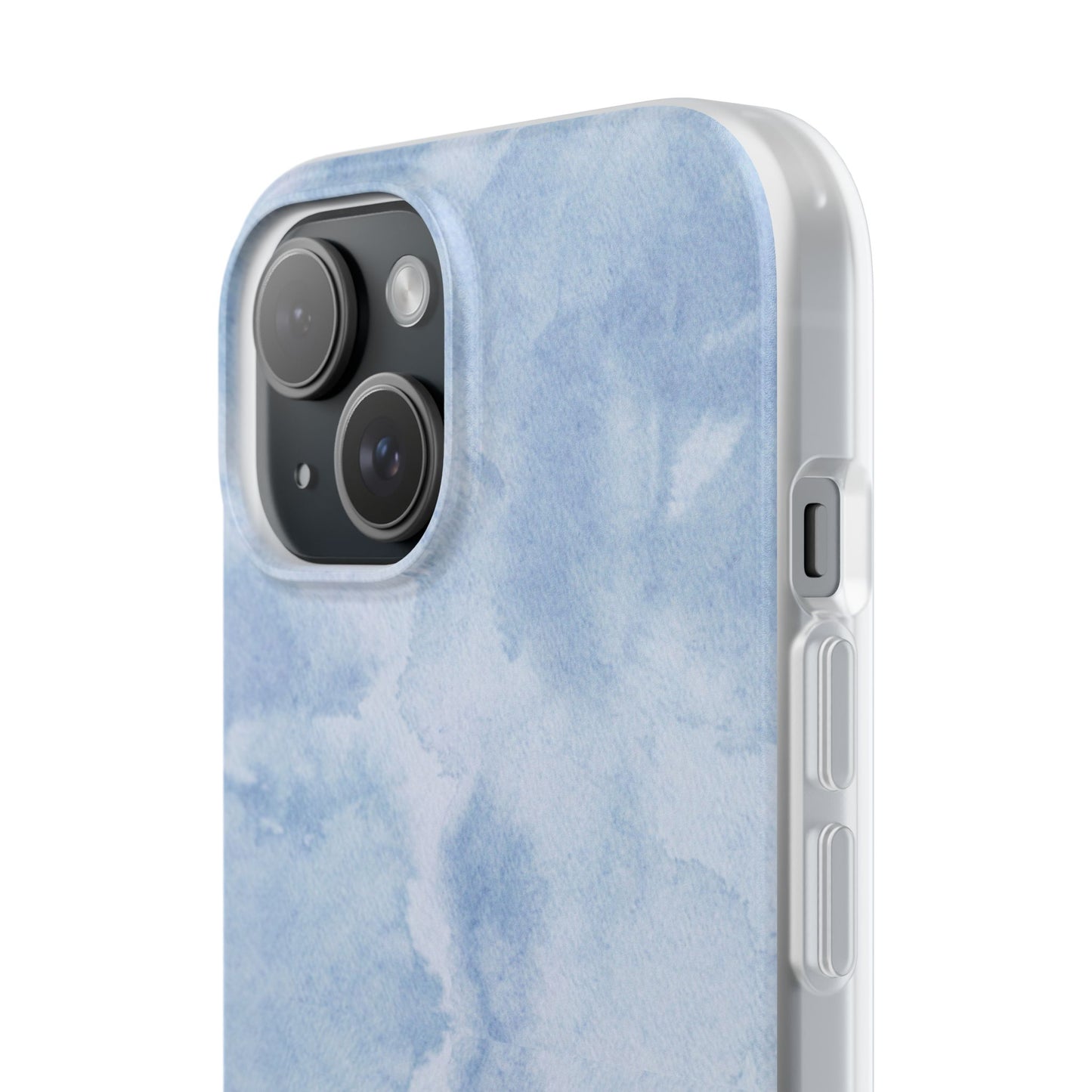 Elegant Blue Watercolor Flexi Case for iPhone - Stylish Protection for Your Device