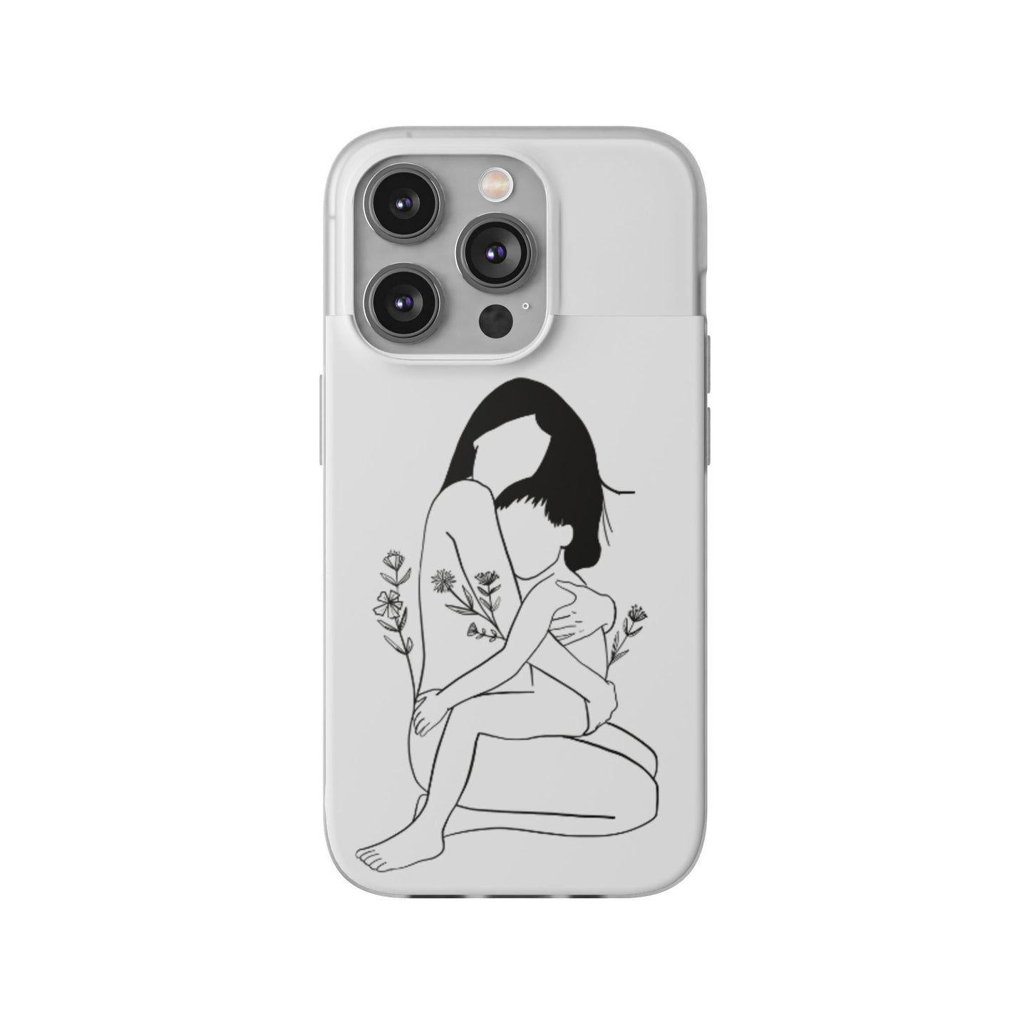 Artistic Mother's Love Flexi Case – Unique Phone Cover with Floral Design