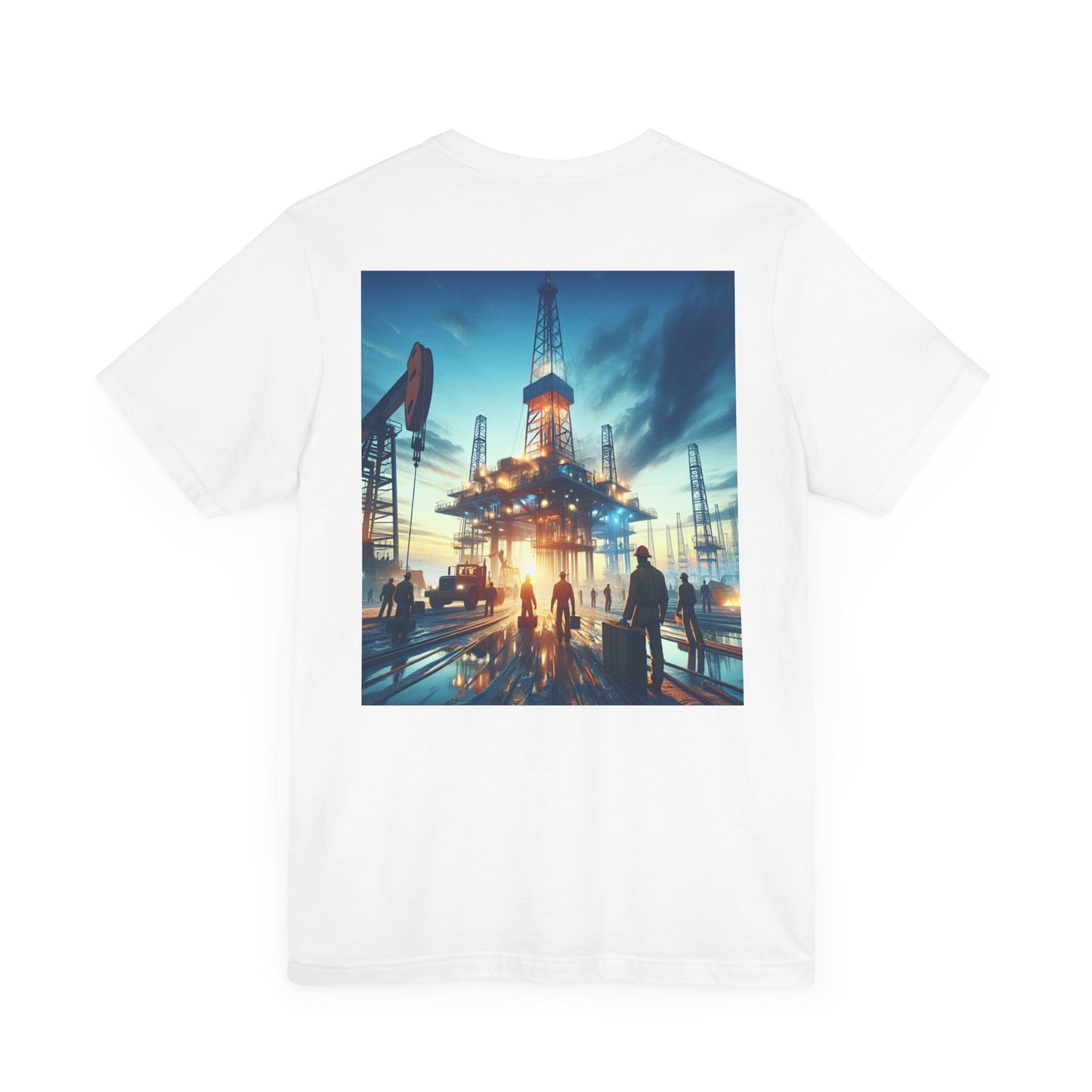 Innovative Oil Rig Art Tee - Unisex Short Sleeve Jersey Shirt
