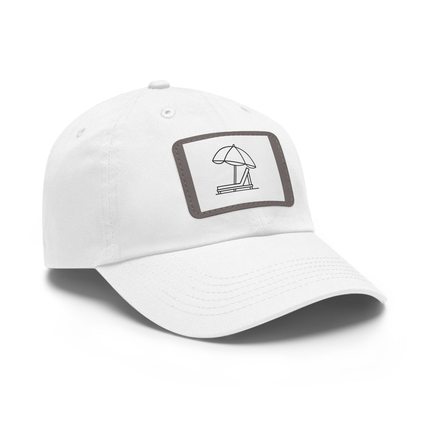 Beach Vibes Dad Hat with Leather Patch - Summer Outdoor Cap