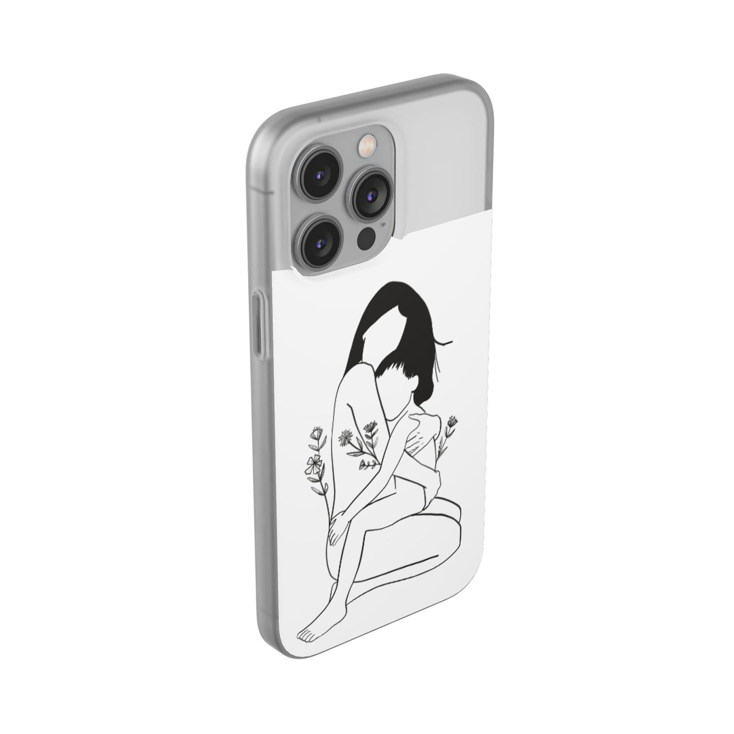 Artistic Mother's Love Flexi Case – Unique Phone Cover with Floral Design
