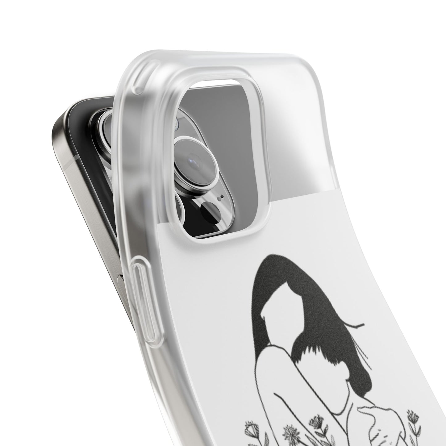 Artistic Mother's Love Flexi Case – Unique Phone Cover with Floral Design
