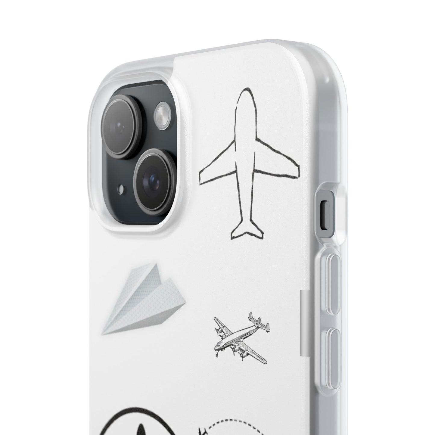 Airplane Design Flexi Phone Cases, Travel Lover Gift, Aviator Accessories, Travel Enthusiast Gifts, Fun & Unique Phone Covers