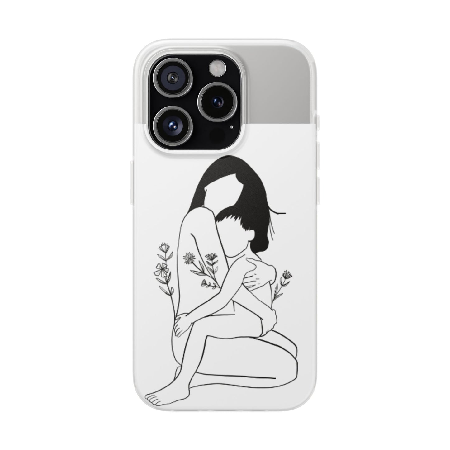 Artistic Mother's Love Flexi Case – Unique Phone Cover with Floral Design