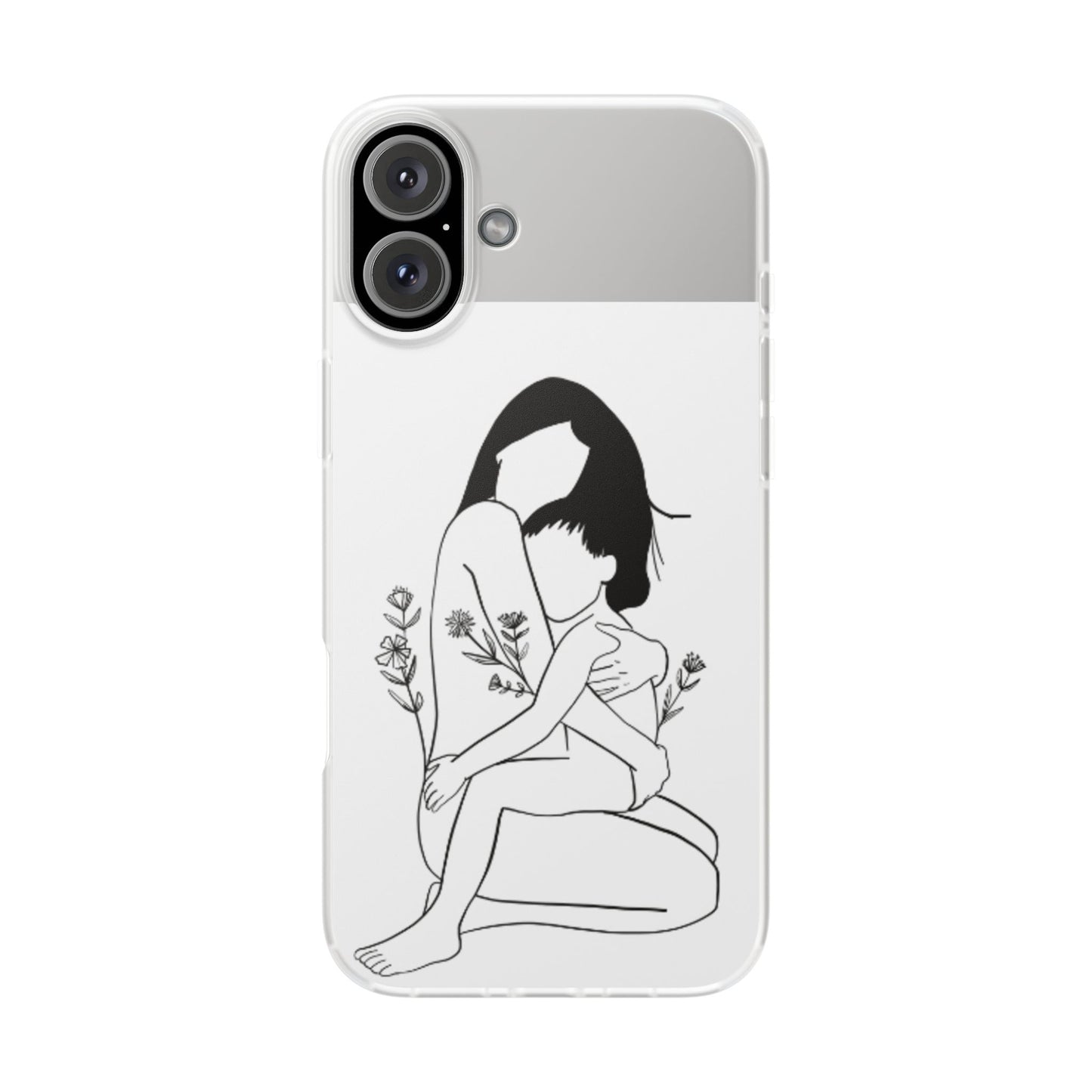 Artistic Mother's Love Flexi Case – Unique Phone Cover with Floral Design
