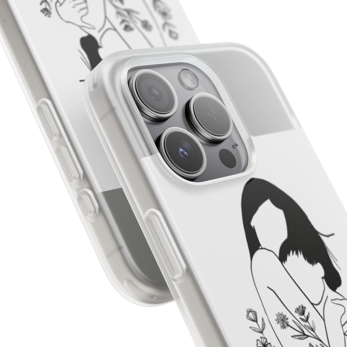 Artistic Mother's Love Flexi Case – Unique Phone Cover with Floral Design