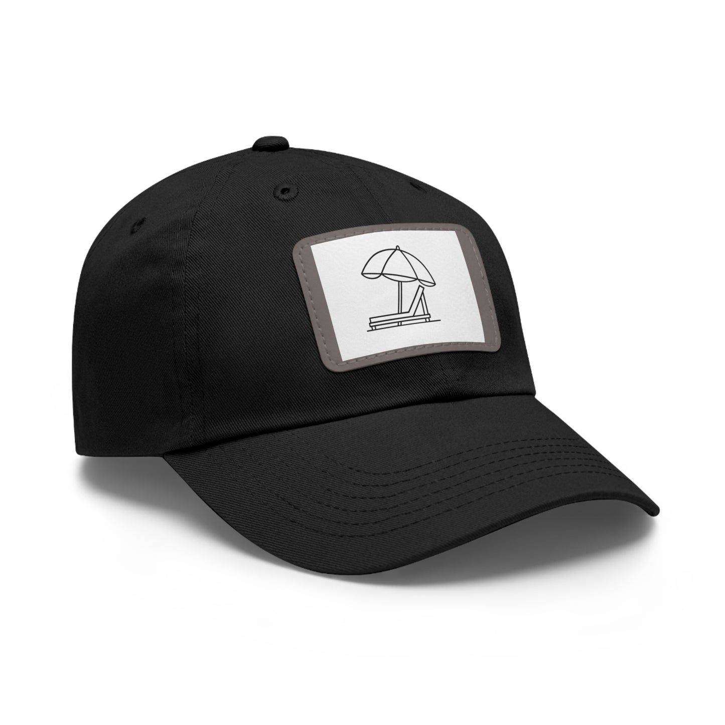 Beach Vibes Dad Hat with Leather Patch - Summer Outdoor Cap