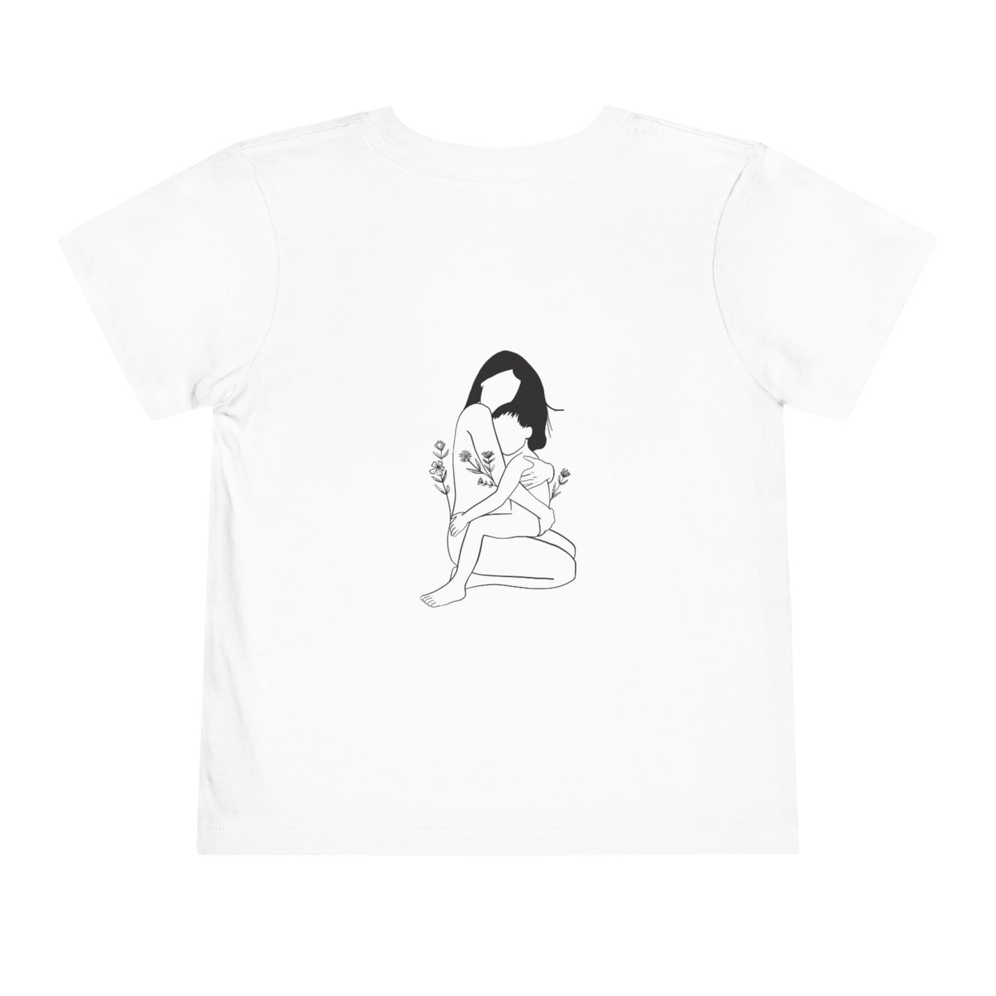 Toddler Short Sleeve Tee - Floral Hand Design for Kids