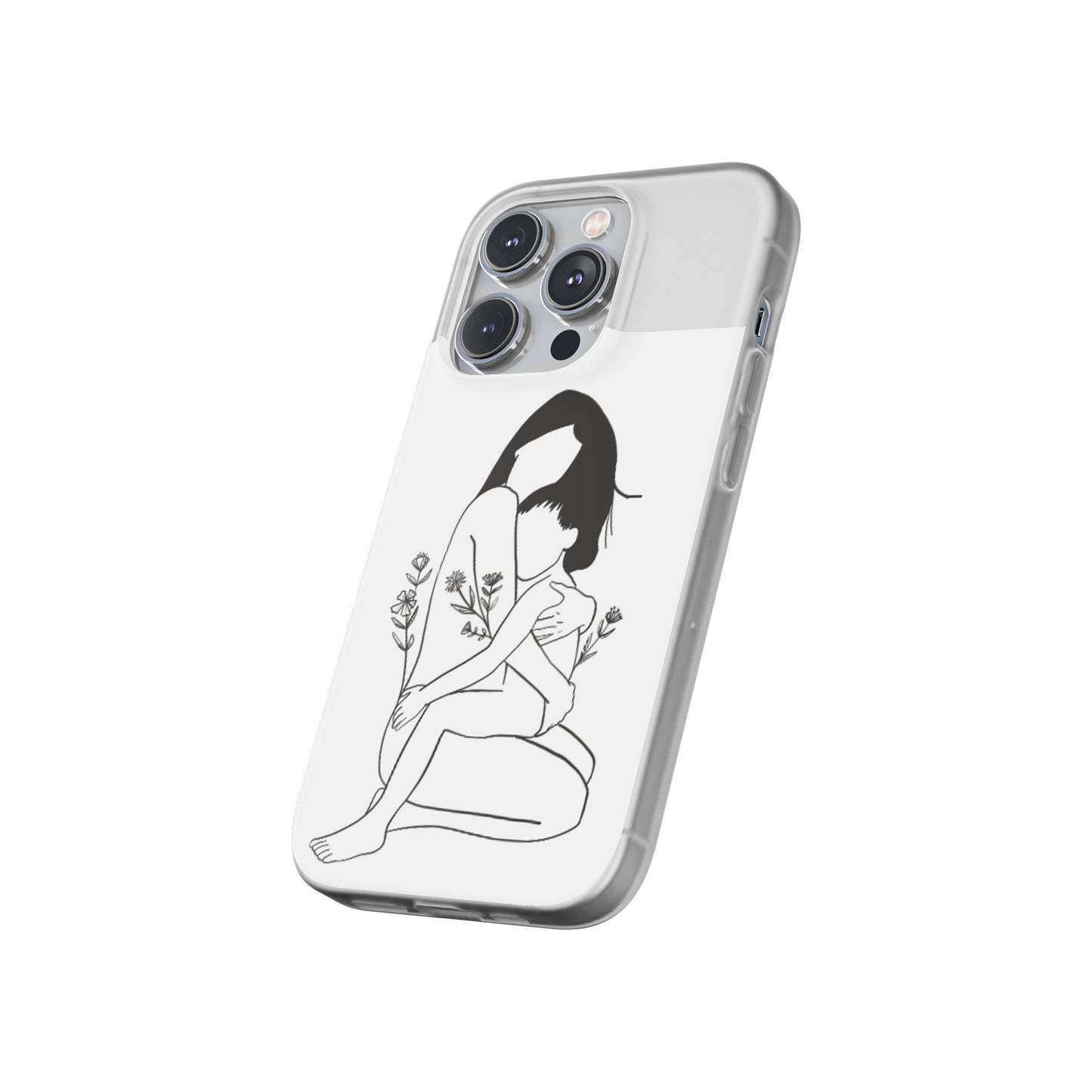 Artistic Mother's Love Flexi Case – Unique Phone Cover with Floral Design