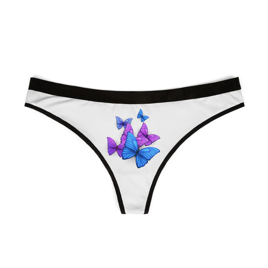 Butterfly Print Women's Thongs - Comfortable & Stylish Undergarments