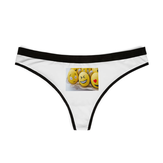 Funny Emoji Women's Thongs for Everyday Wear