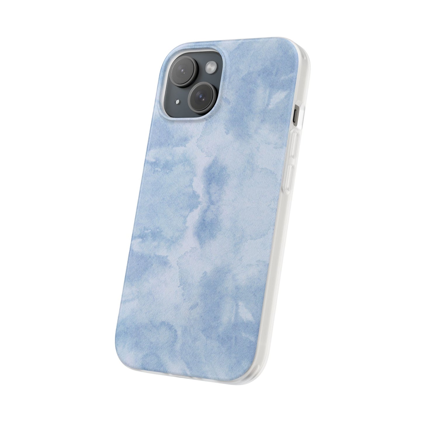 Elegant Blue Watercolor Flexi Case for iPhone - Stylish Protection for Your Device
