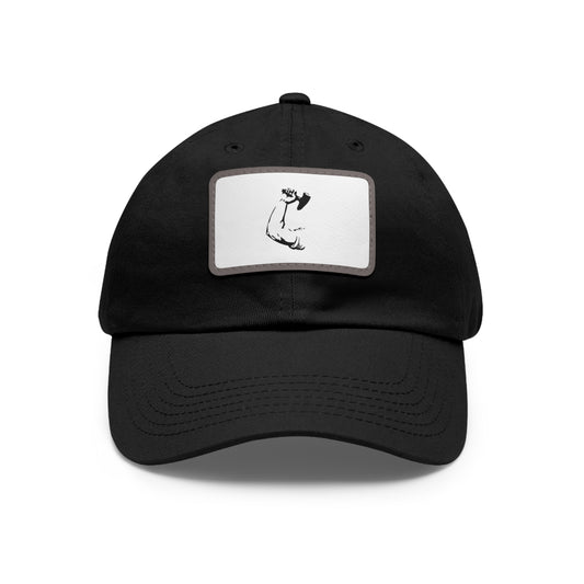 Dad Hat with Leather Patch – Artistic Strength Cap for Everyday Wear